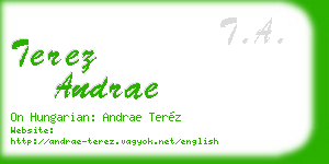 terez andrae business card