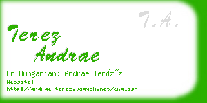 terez andrae business card